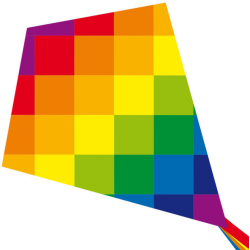 Latawiec Tęczowy Patchwork 70 cm - Sklep z latawcami