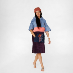 Wave Hawaii Cotton Velours Poncho Kiholo M