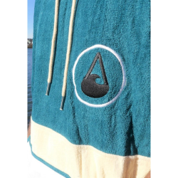 Wave Hawaii Cotton Velours Poncho Petrol M