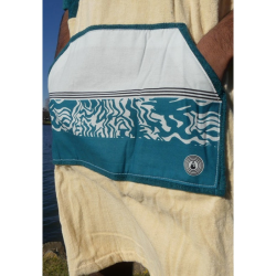 Wave Hawaii Cotton Velours Poncho Petrol M