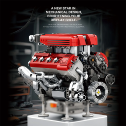 MOC Simulation V-Shaped Eight-Cylinder - Engine Kit