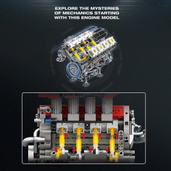 MOC Simulation V-Shaped Eight-Cylinder - Engine Kit