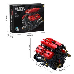MOC Ferrari V8 DOHC - Engine Kit